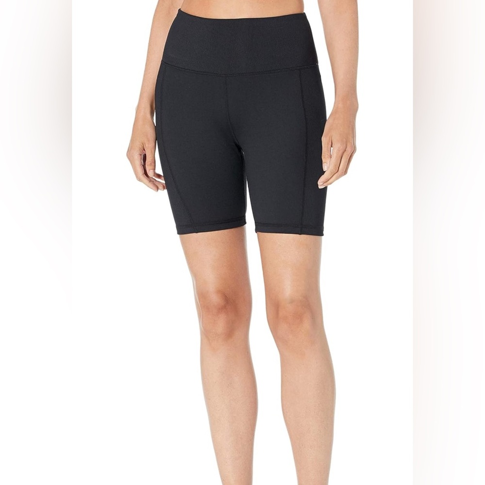 Danskin Women's Brushed Bike Short with Side Pockets~ Black~ XL